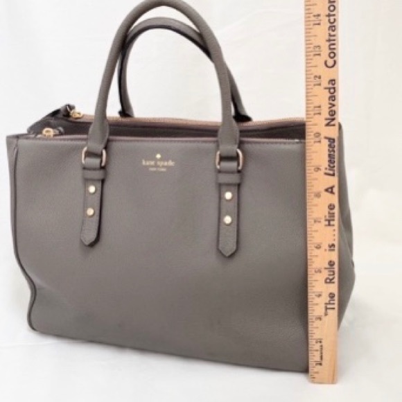 Kate Spade Gray Leighann Mulberry Satchel Bag - Picture 6 of 12